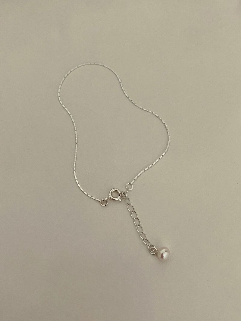 (silver925) Pearl drop bracelet