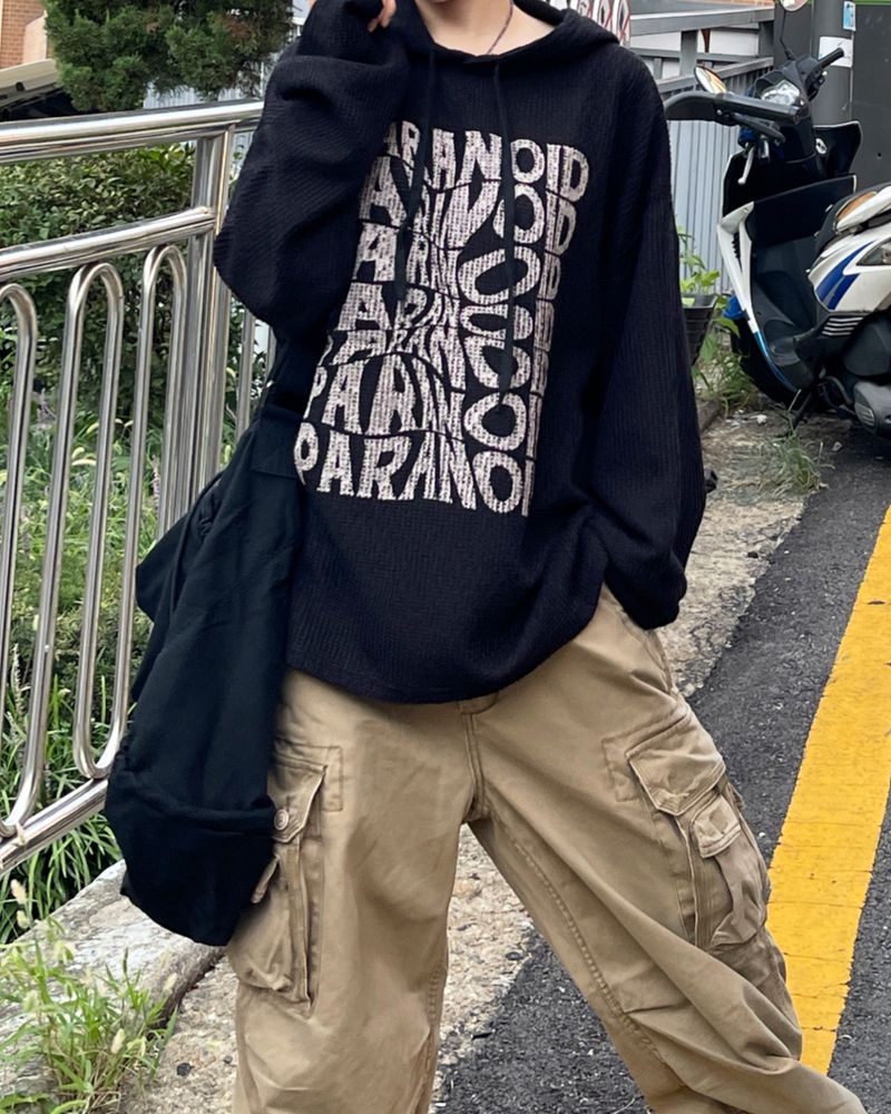 noid lettering hoodie