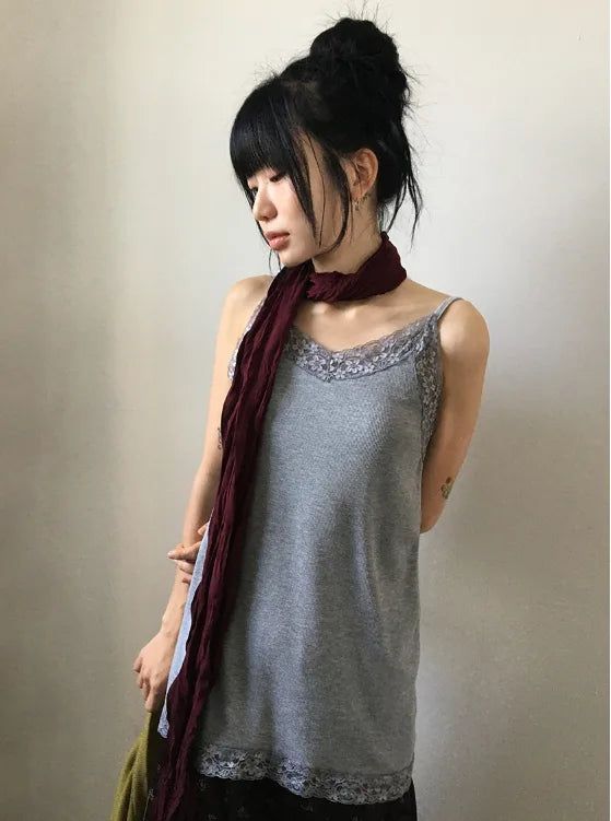 BAON（バオン）の「Verity Lace Layered Long Strap Sleeveless（Tops）」
