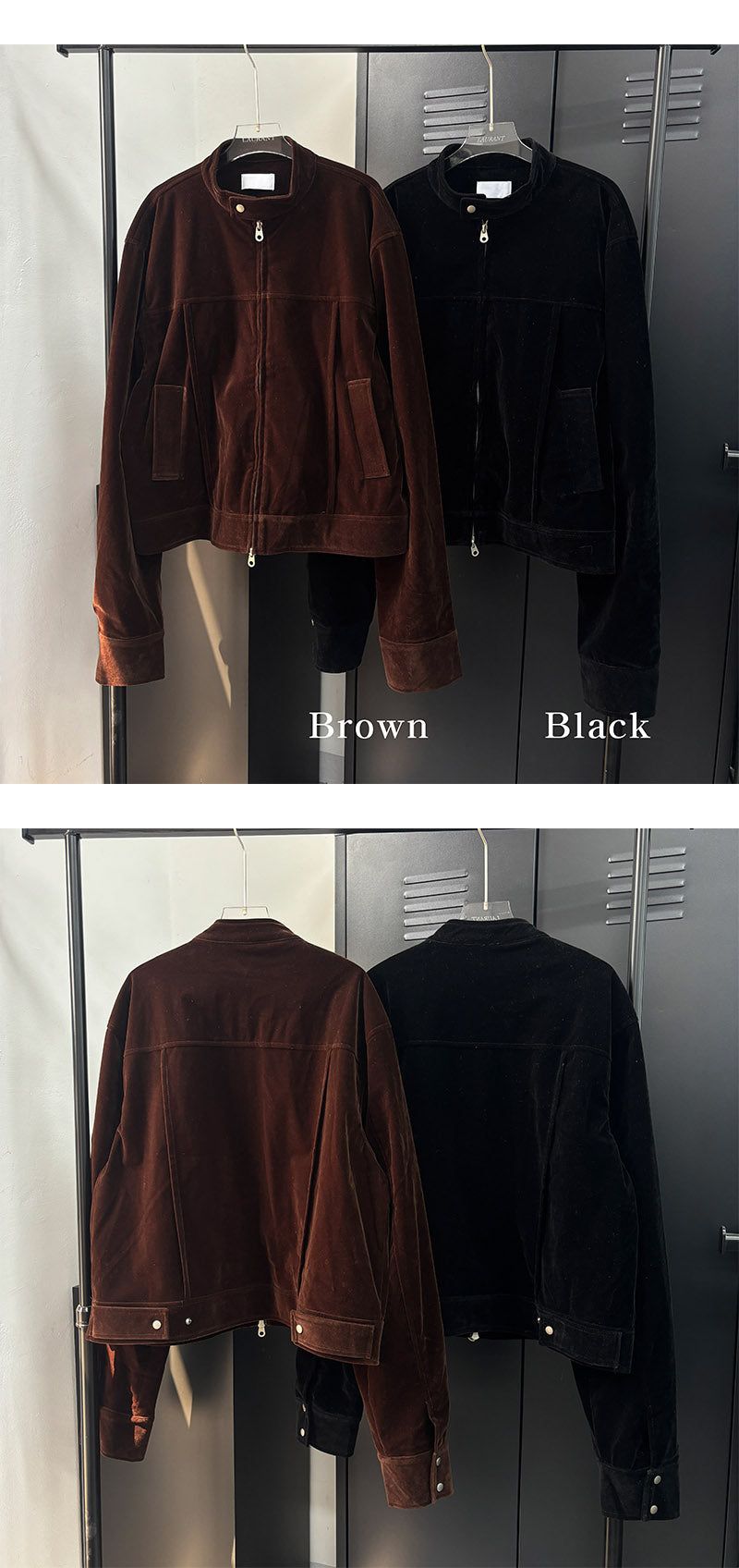 [S/F] Suede crop biker jacket(2color)