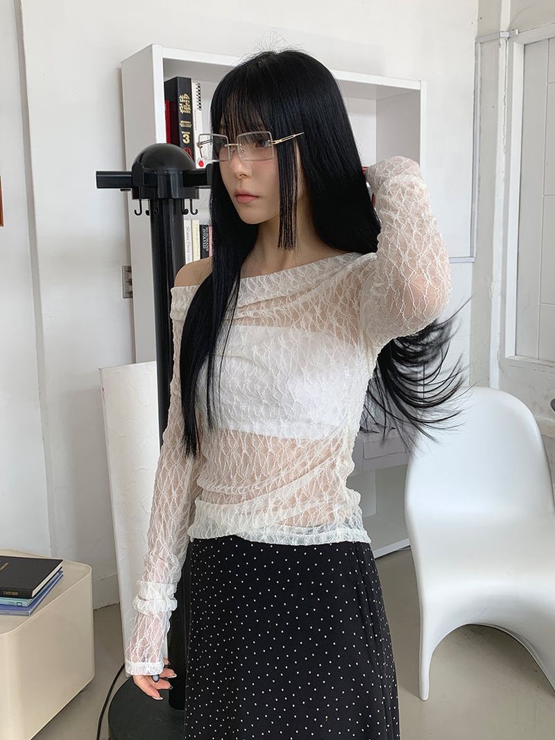LACE DRAPE LONG SLEEVE (2C)