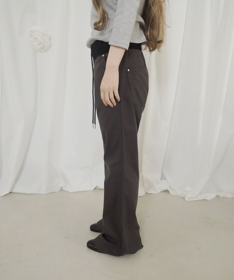 SLOUCH BANDING FLARE PANTS
