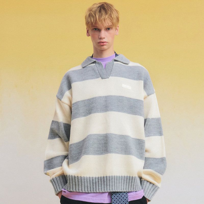 MAINBOOTH（メインブース）の「Traveler Oversized Sweater(GRAY)（Tops）」