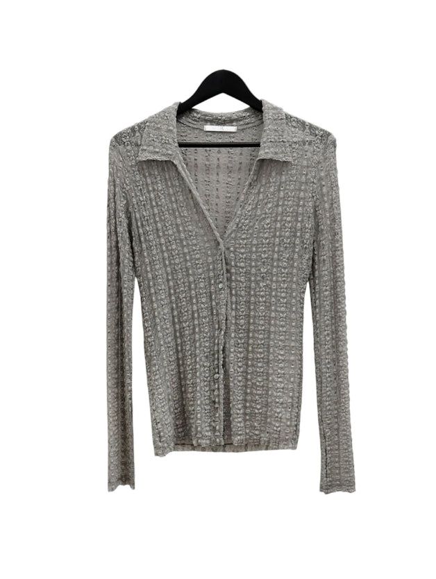 Lay See-through Embossed Lace Cardigan