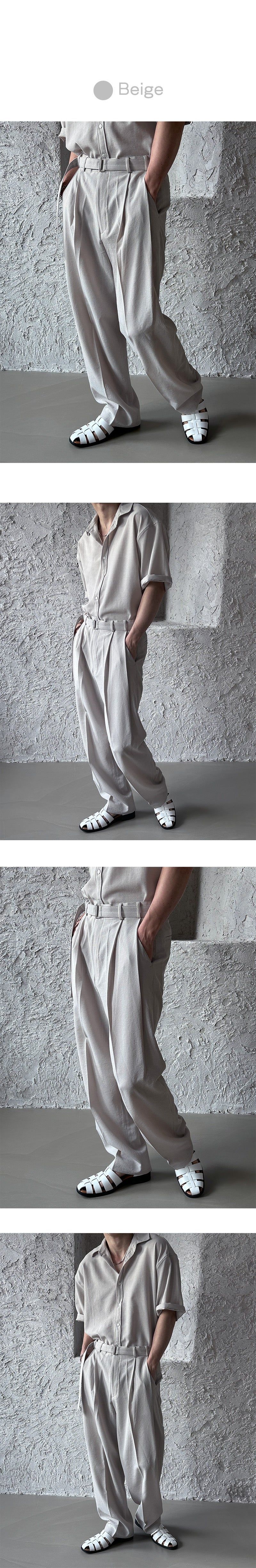 [SET UP가능] Minimal belt slacks(3color)