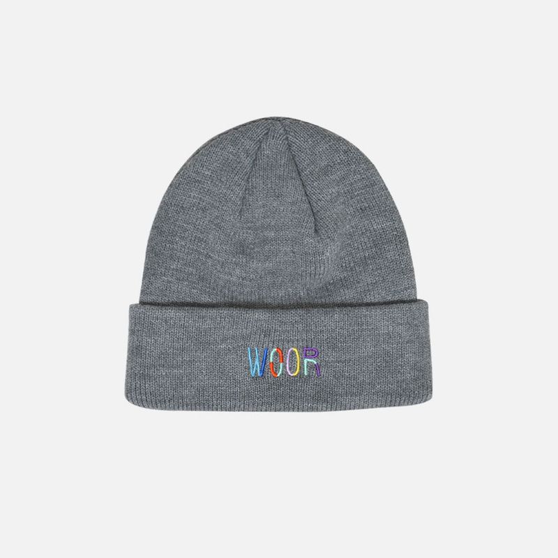 WOOR（ウール）の「WOOR LONG CUFF BEANIE (GREY)（Hats）」