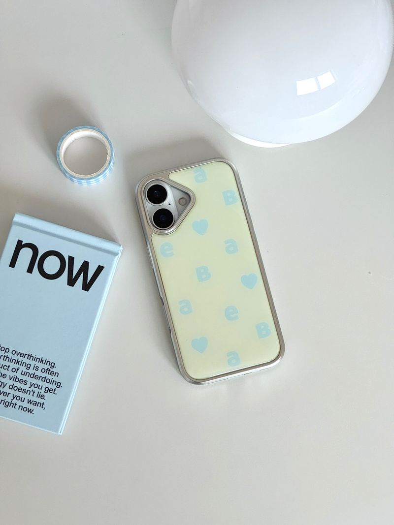 NEW LOGO Lemon Blue Silver Epoxy Case