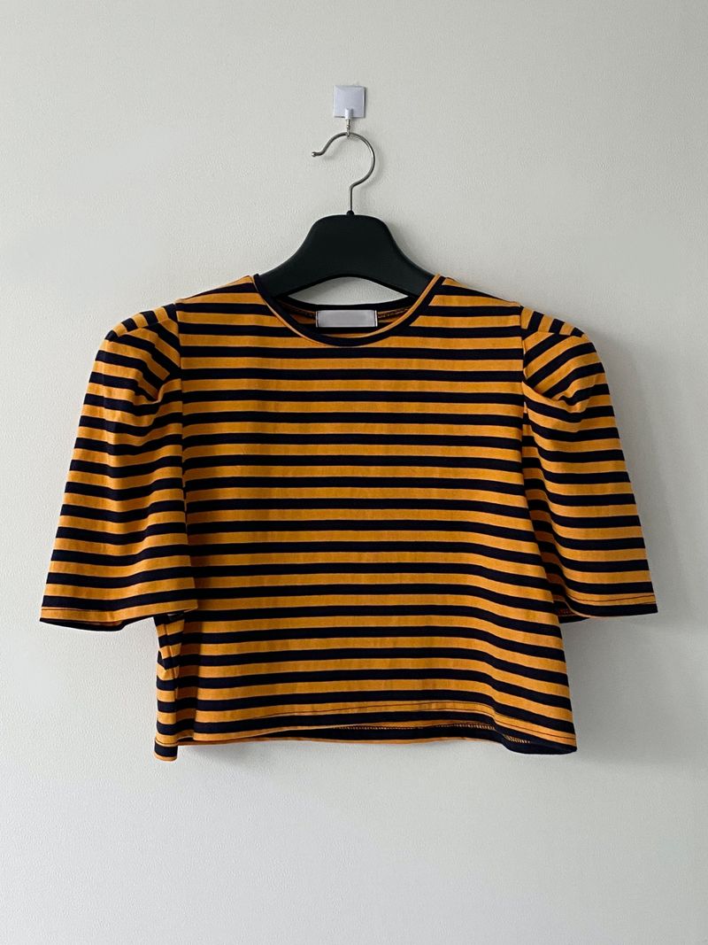 Garni puff stripe T