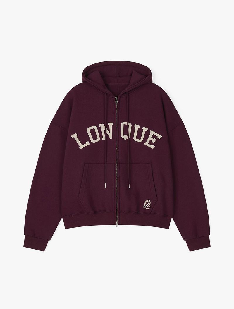LONQUE HOOD ZIP-UP (WINE)