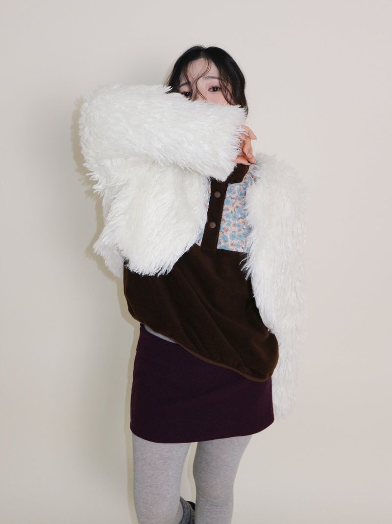 Angel Hairri Fur Bolero Short Jacket (Semi Cropped Jacket)