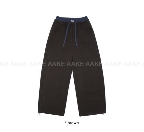 (Lining brushed) COLORBLOCK WAIST PANTS