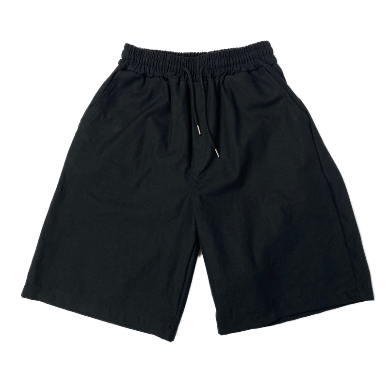 Wide banding cotton half pants 2C