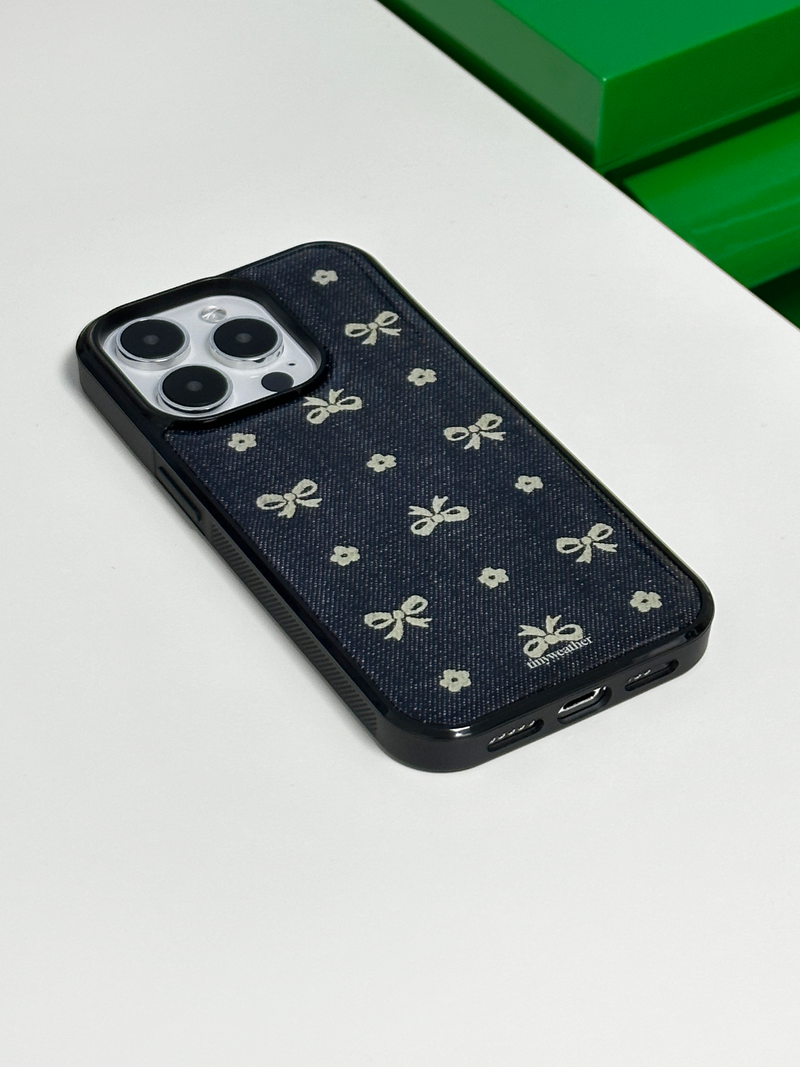 tiny weather(タイニーウェザー)の「ribbon denim epoxy case(Smartphone Accessories)」