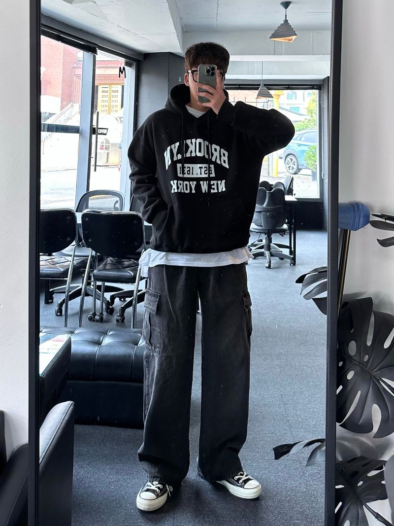 nesty cargo twotuck denim pants