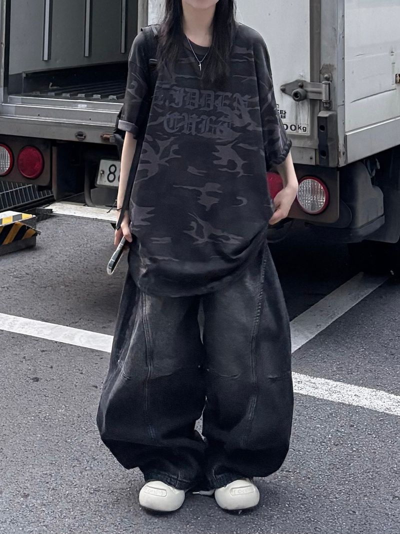 dart curve denim pants
