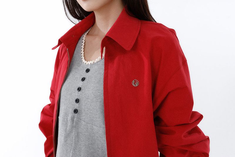HIGH-DENSITY TWILL WORK JACKET_RED