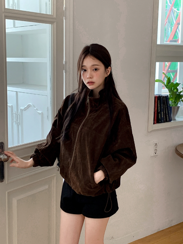 #TK Suede Zip-up Blouson (3color)