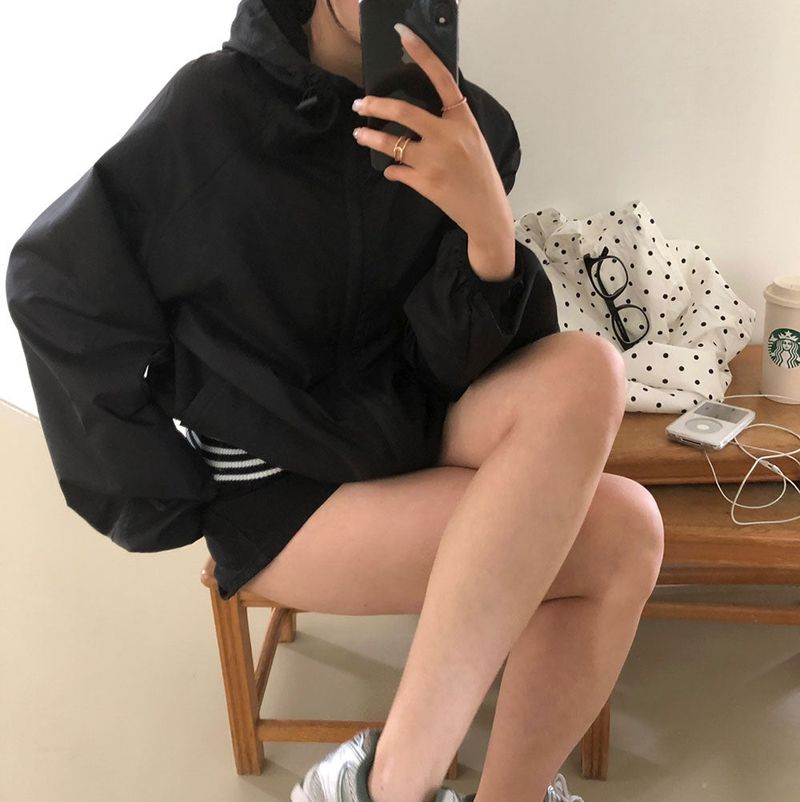 [BELLIDE MADE] scene food see-through windbreaker