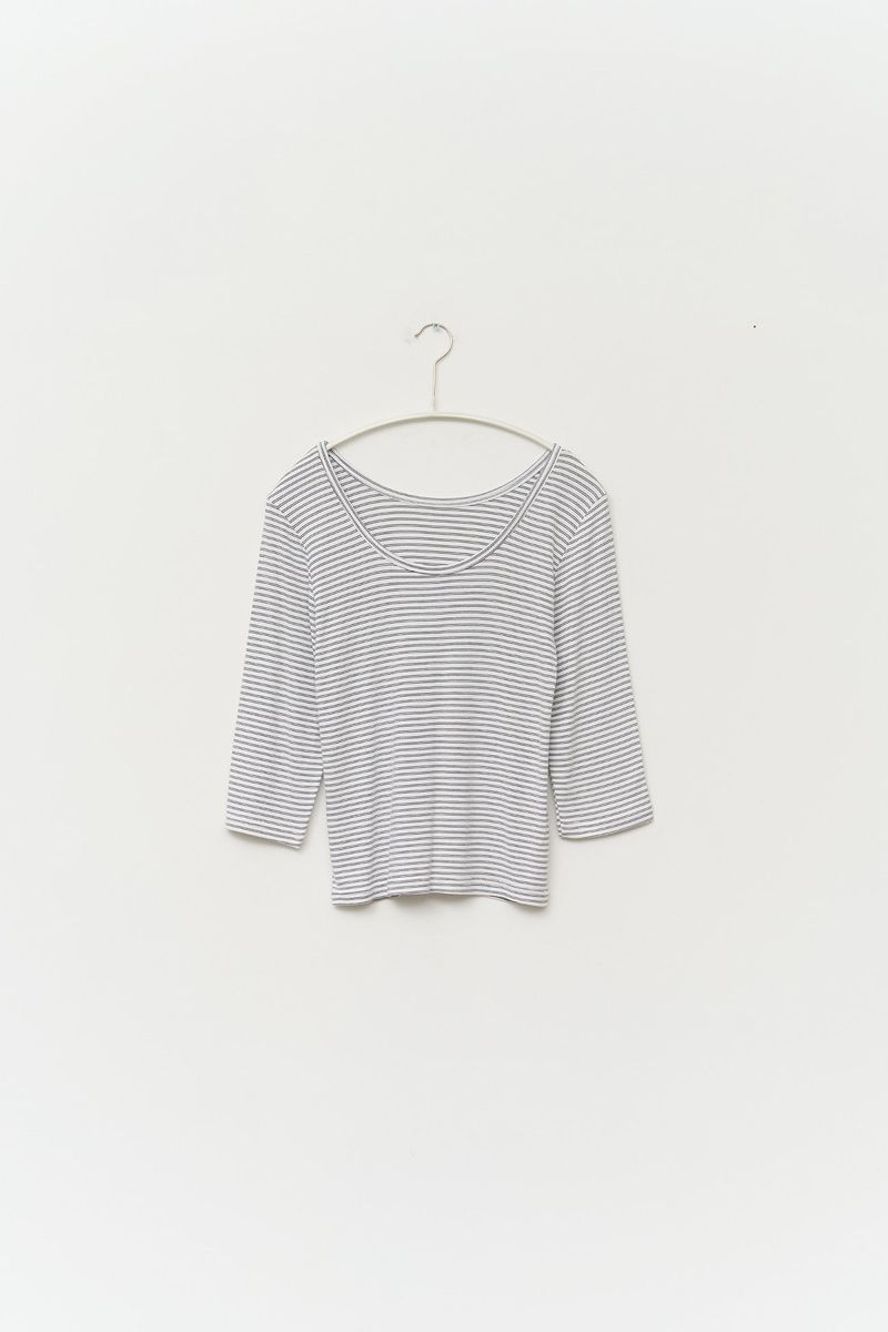 (W) Ash Striped Top