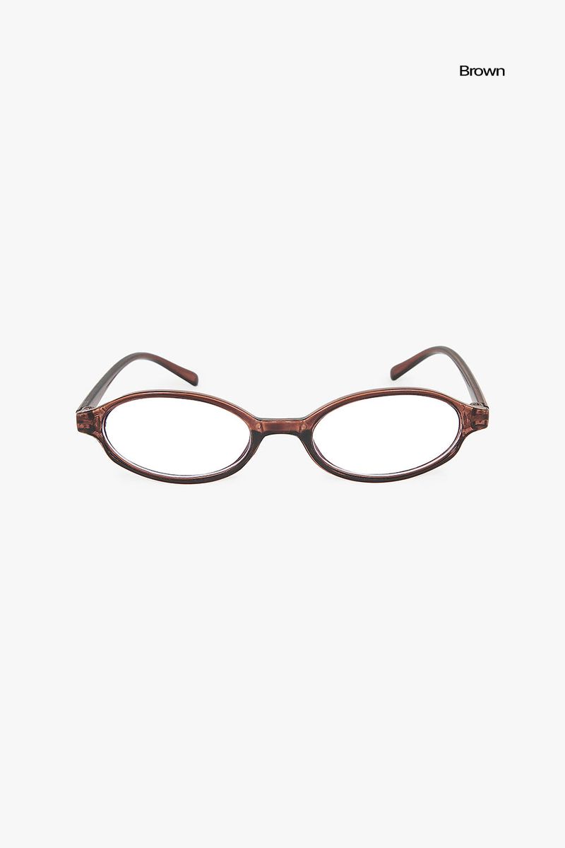 Oval shape color frame eyewear