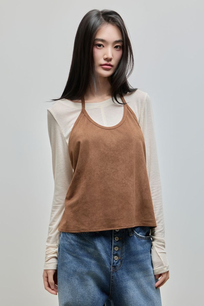 Tencel Long Sleeve Tee_Ivory