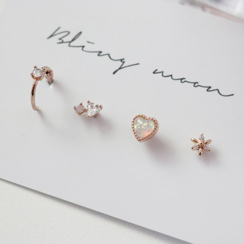Blingmoon（ブリングムーン）の「[4 set] pitch ring piercing set （Accessories）」