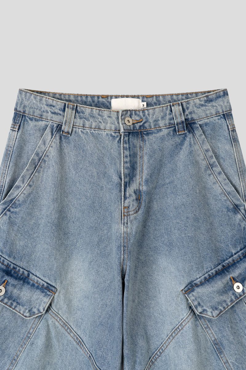 Glide Wide Cargo Denim (3color) (No.1007)