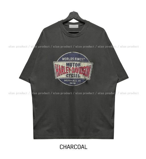 ハーレーヴィンテージプリントボックス半袖Tシャツ