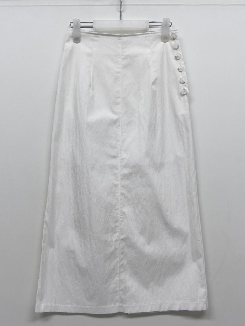 Cookie Button H-Line Long Skirt