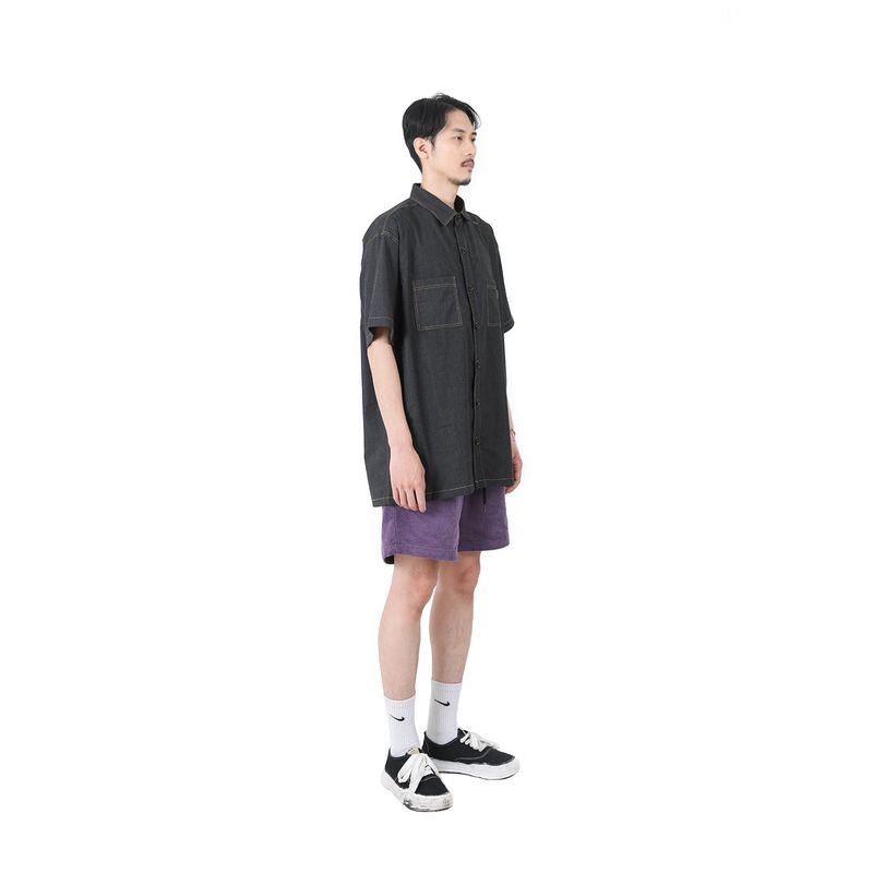 CORDUROY LOGO HALF PANTS PURPLE