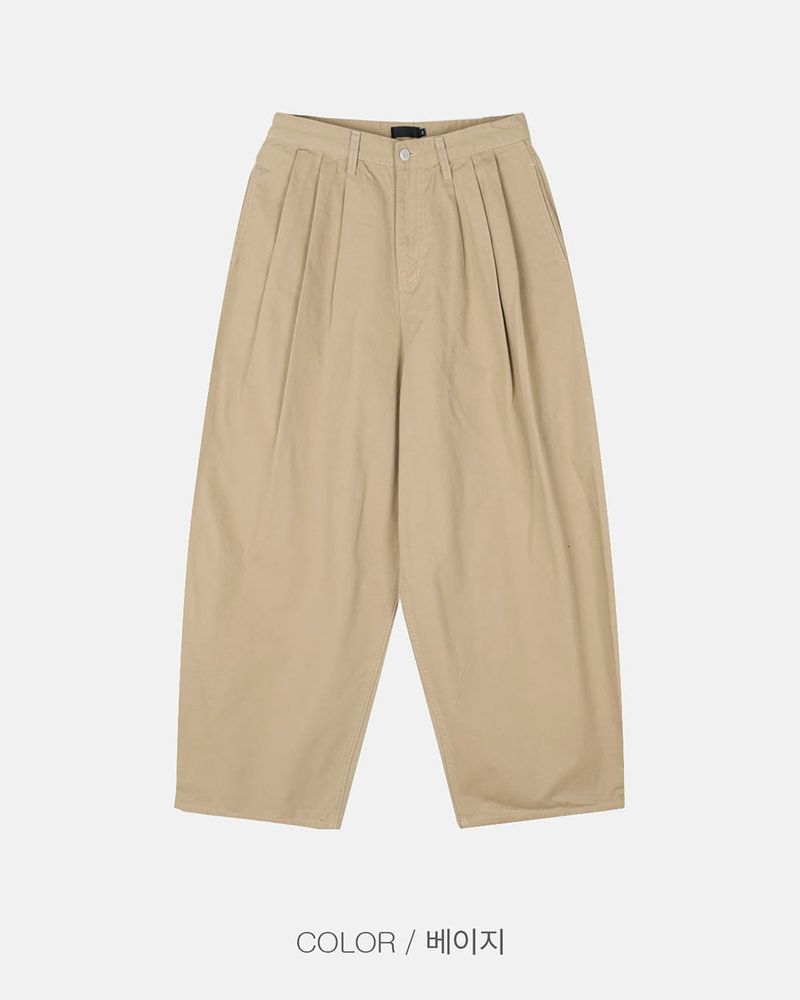 Raon Three Tuck Balloon Cotton Pants