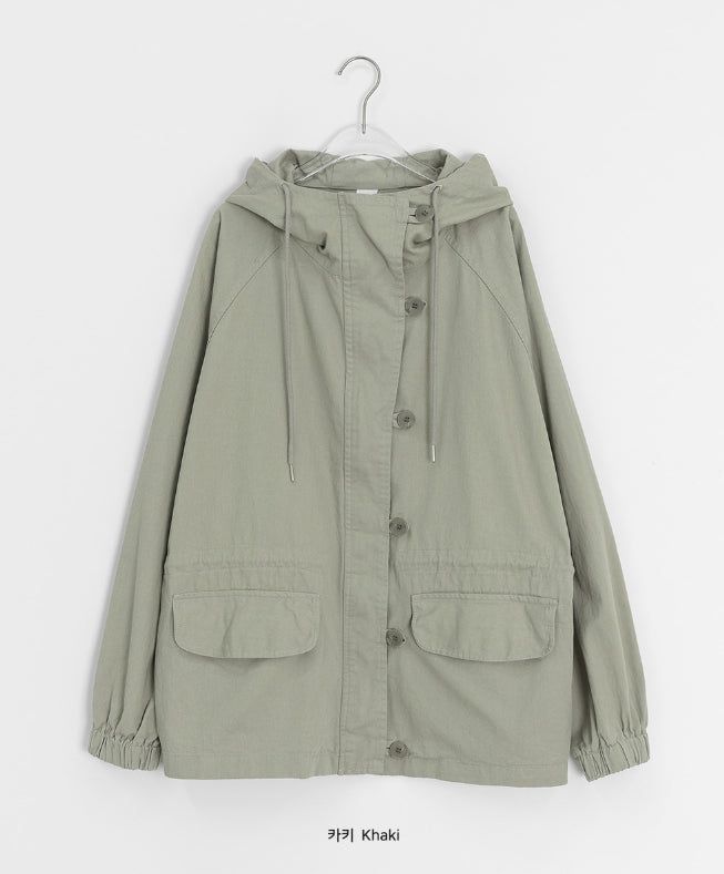 Aine Cotton Washing Crackers Field Jacket