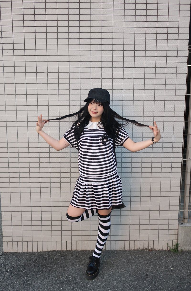 ルーズストライプワンピース