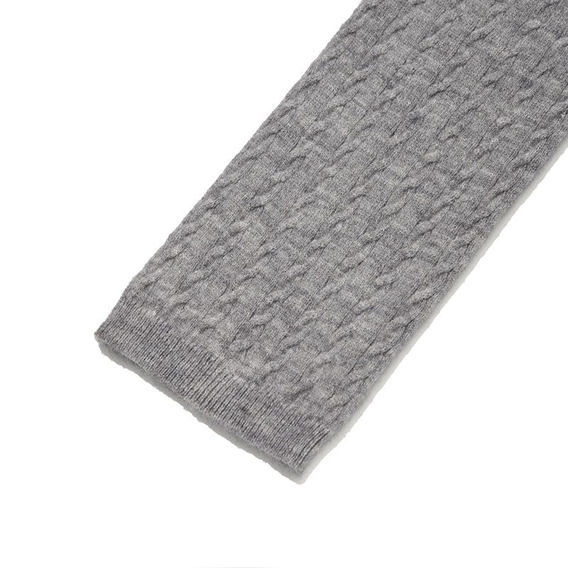CHERRY CABLE KNIT LEG WARMER [GRAY]
