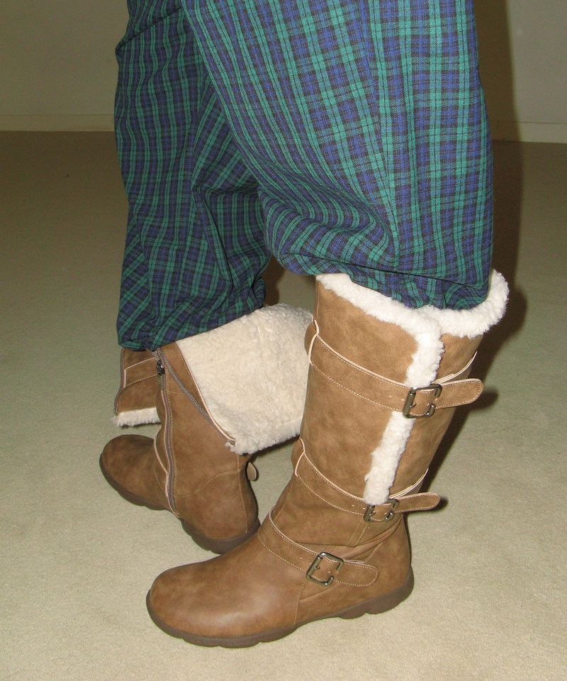 Ember 0034. Belted Fur Boots - 2colors