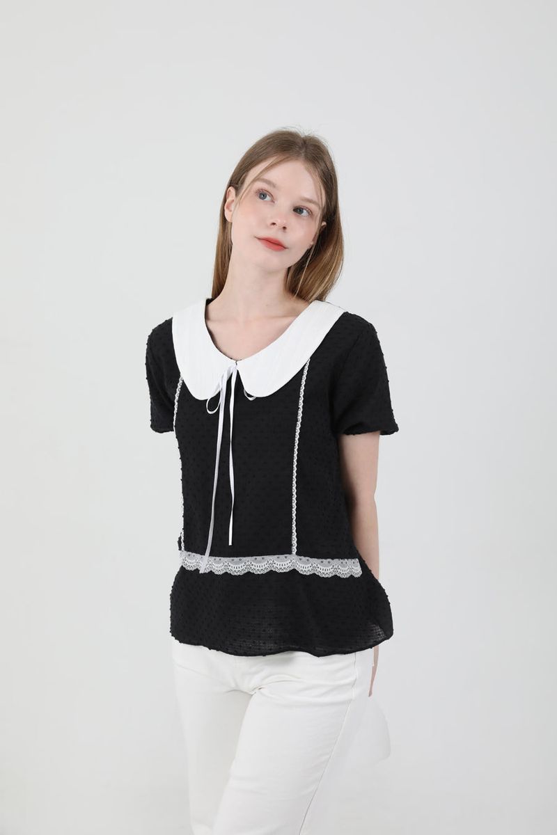 collar point blouse