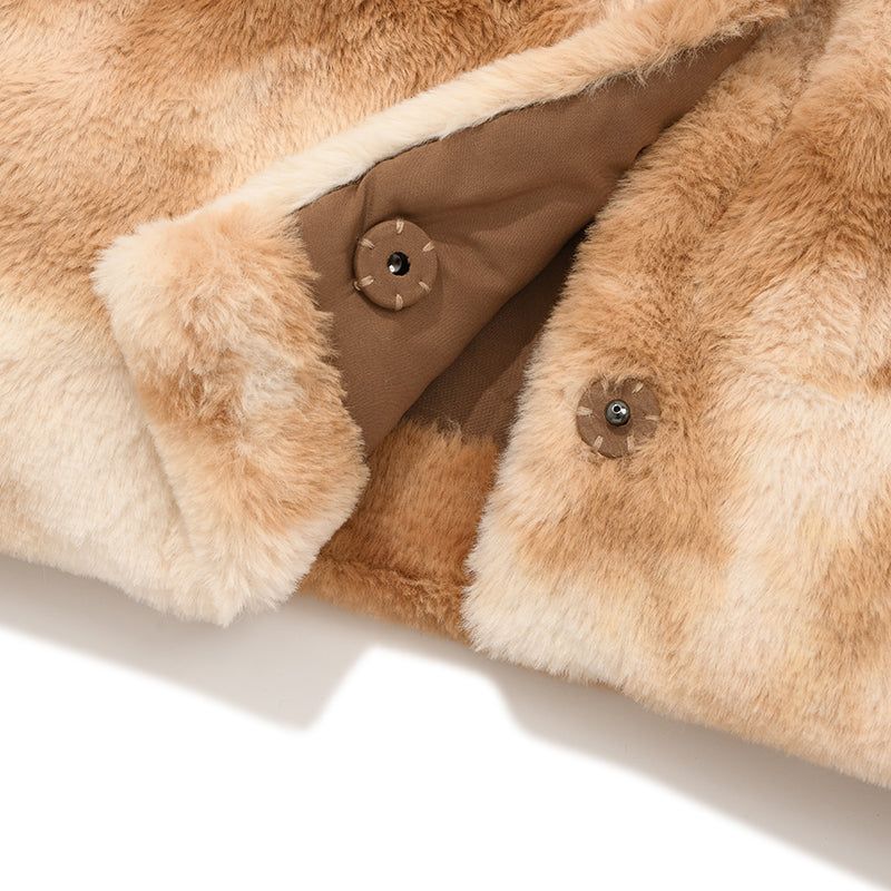 TOGGLE POINT CROP FUR JACKET [MULTI]
