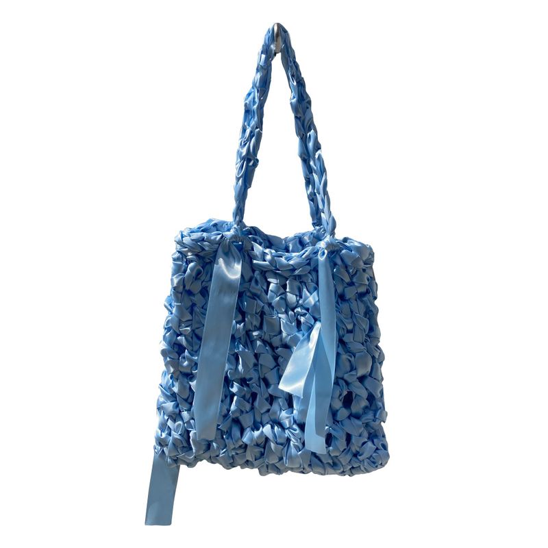 Satin sac Dilly blue & Grey & Magenta