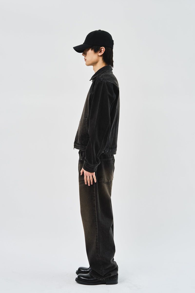Norten Washed Denim Jacket_Washed Black
