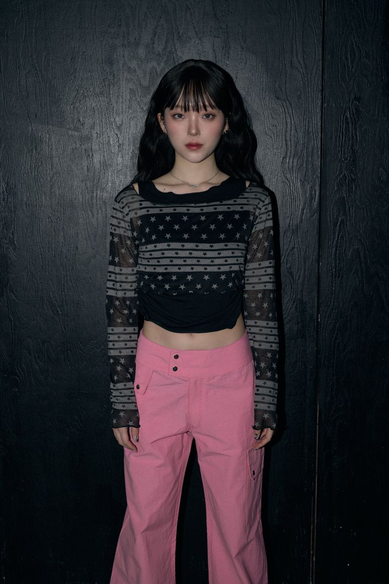 CHERRYQUIRI(チェリーキュリー)の「star layered top - black(Tops)」