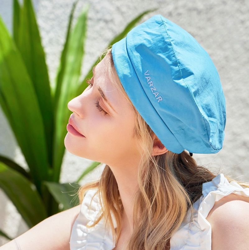 Logo string beret Blue
