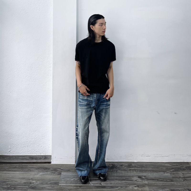 Black Brown Contrast Tee