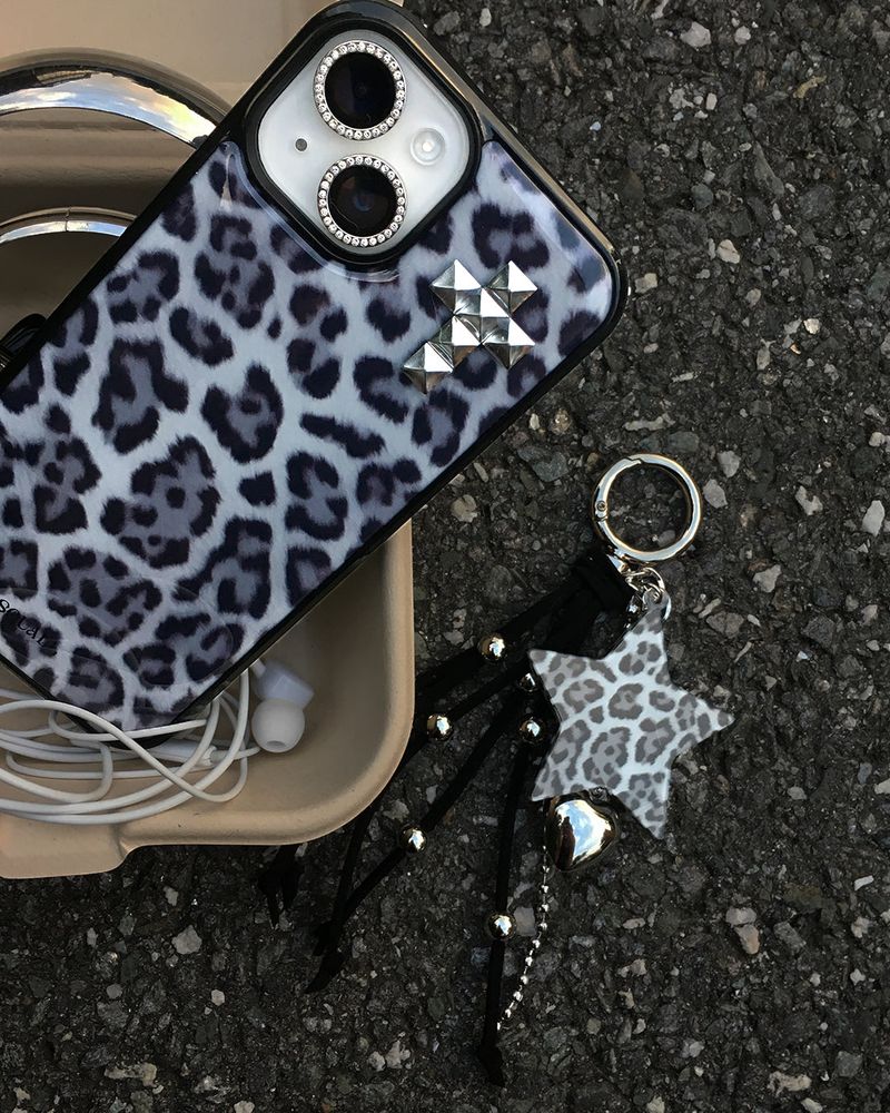 [MADE] LEOPARD STUD phone case_Gray
