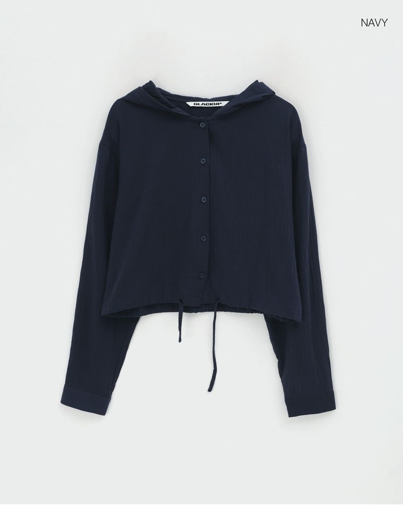 [MADE] Kissen Summer Crop Hooded Shirt
