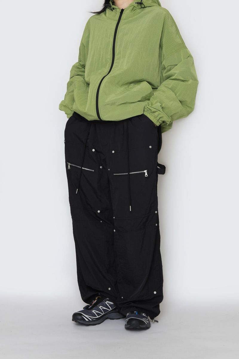 nylon ribat zipper pants