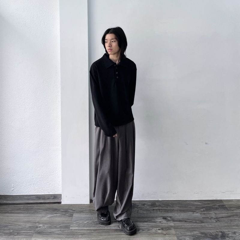 2-Way Stand Collar Long Sleeve
