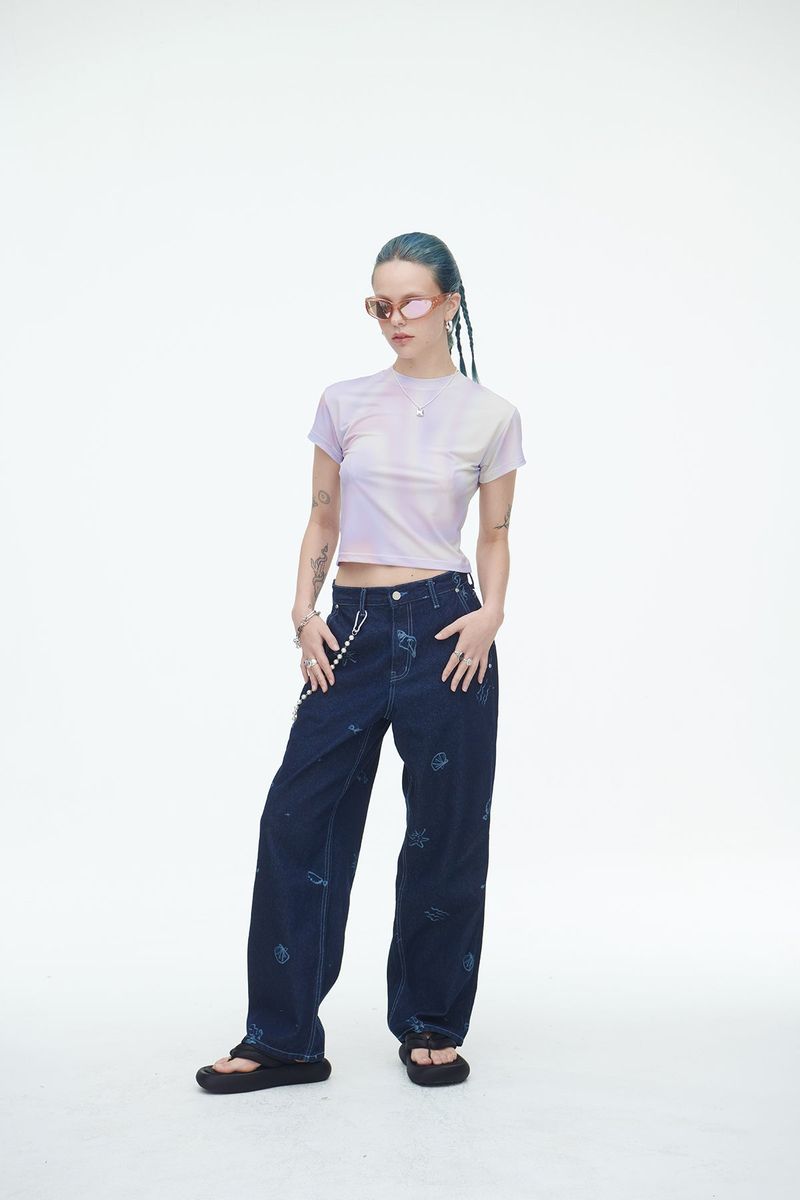 Jeju Beach Denim Pants