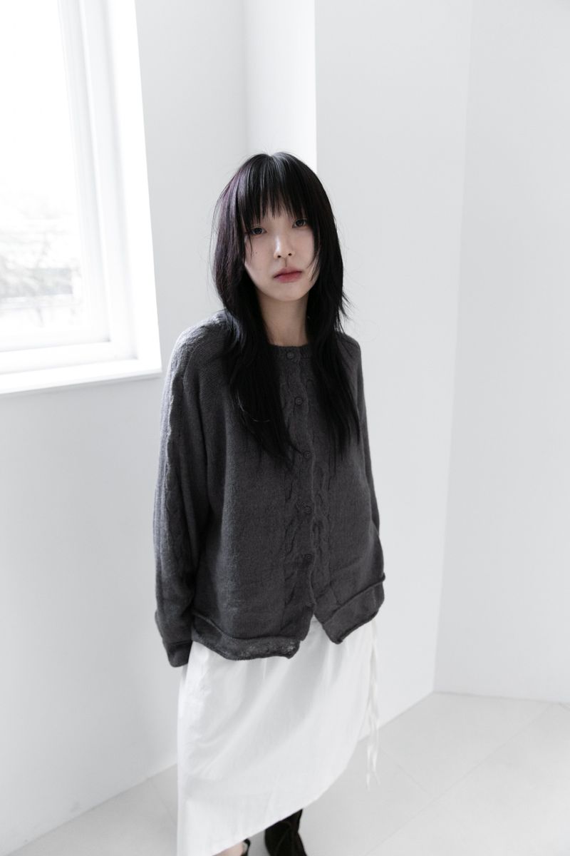 layered cable cardigan(3colors)