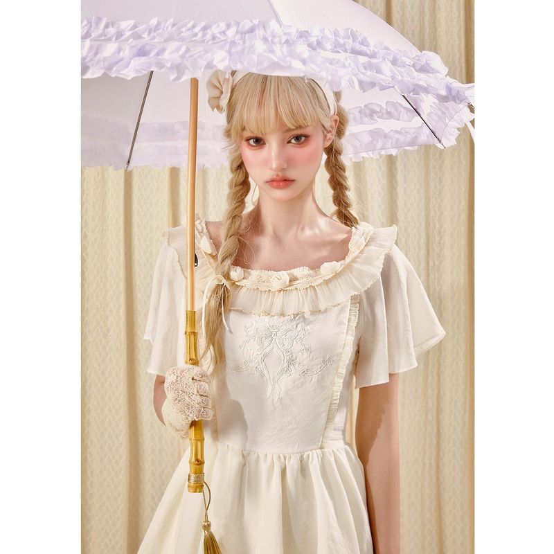 Girly Fancy Club（ガーリーファンシークラブ）の「[GirlyFancyClub] Antique Doll* Exquisite Heavy-Duty French Court Embroidery with Flared Sleeves（Dresses）」