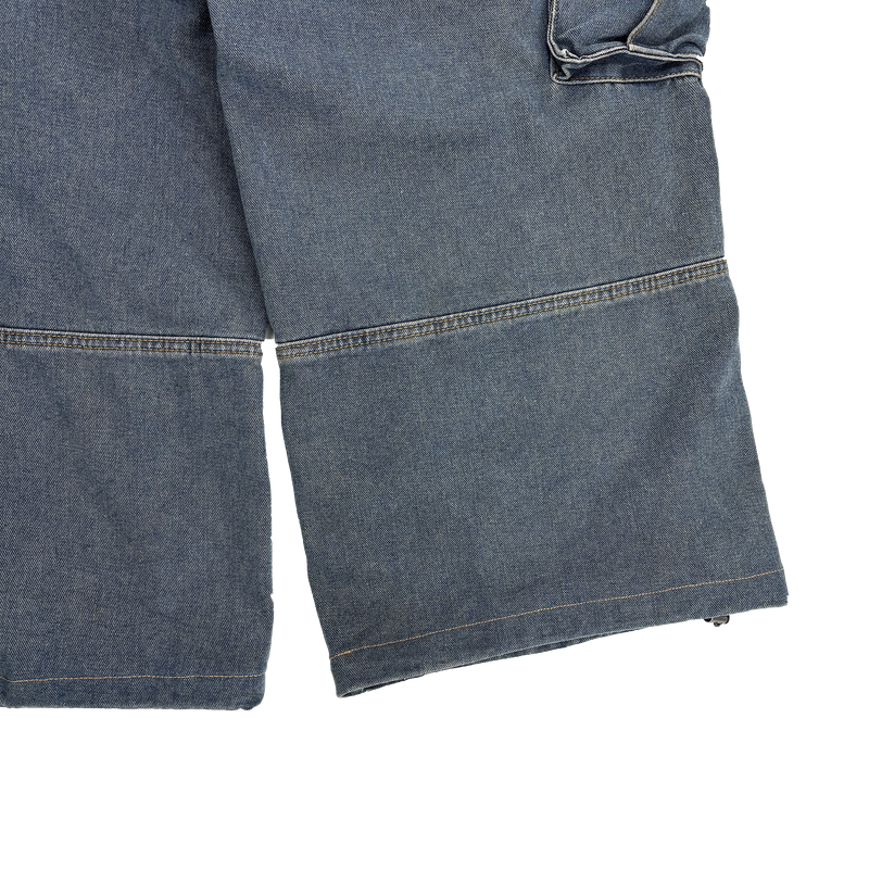retro denim cargo pants